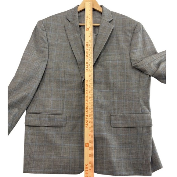 Ralph Lauren Men's Gray Plaid 98% Wool Blazer Suit Jacket Size M - Picture 8 of 8